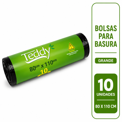 Bolsa de basura TEDDY 80 x 110 10 unidades