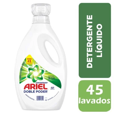 Detergente líquido Ariel doble poder 1,8 Litros