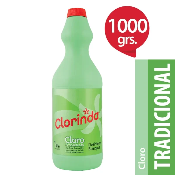 Cloro Concentrado Clorinda Tradicional 1 litro