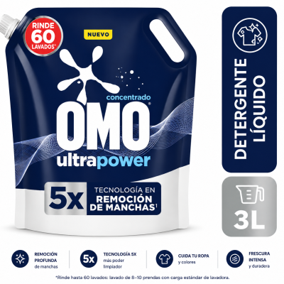 Detergente OMO Líquido DoyPack 3 litros
