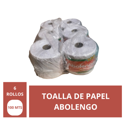 Manga Toalla de Papel Abolengo, 6 unidades 100 metros