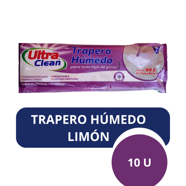 Trapero Húmedo Lavanda Ultra Clean 10 unidades