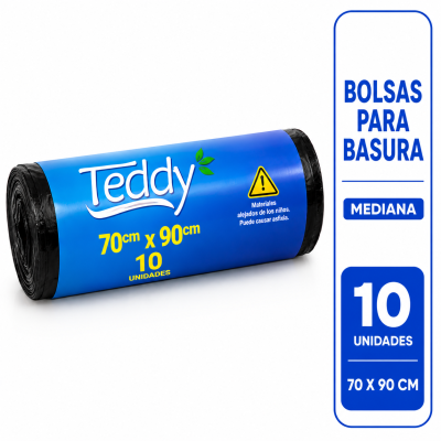 Bolsa de Basura TEDDY 70 x 90 10 unidades