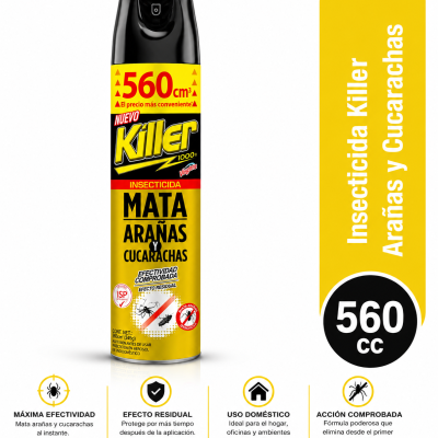 Insecticida Mata Arañas y Cucarachas Killer 560 cc