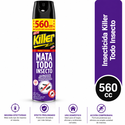 Insecticida Mata Todo Insecto Killer 560 cc