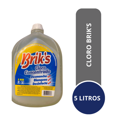 Cloro Líquido Concentrado Briks 5 litros
