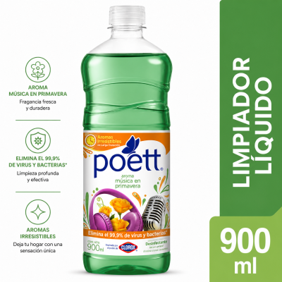 LimpiaPISOS de pisos Poett musica en primavera 900 ml