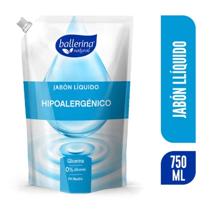 Jabón Líquido ballerina Hipoalergénico 750 ml