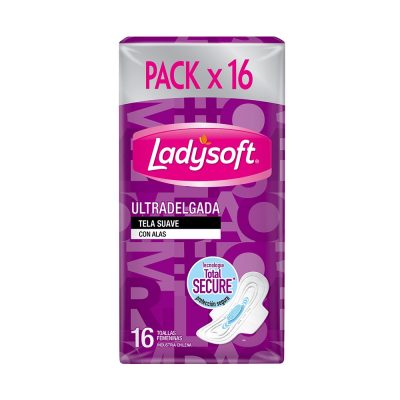 toallas higiénicas ladysoft ultradelgadas suaves 16 unidades