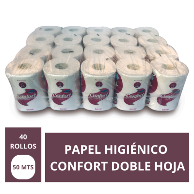 MANGA PAPEL HIGIÉNICO CONFORT 40 rollos 50 metros