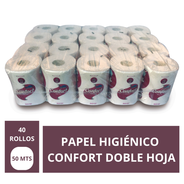MANGA PAPEL HIGIÉNICO CONFORT 40 rollos 50 metros