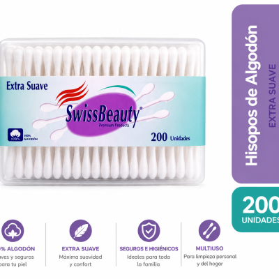 HISOPOS DE ALGODON Beauty 200 UNIDADES