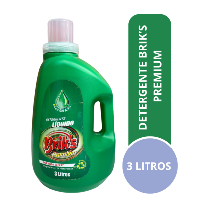 Detergente Premium con Gel Activo Briks 3 litros