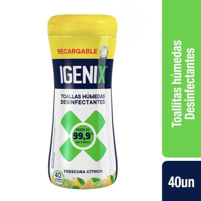 Toallas Húmedas Desinfectantes Igenix, 40 unidades