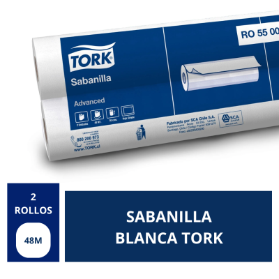 Sabanilla Medica Tork 2 rollos 48 metros