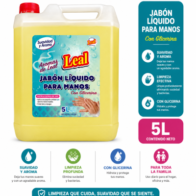 Jabón Para Manos Leal Amarillo 5 LITROS