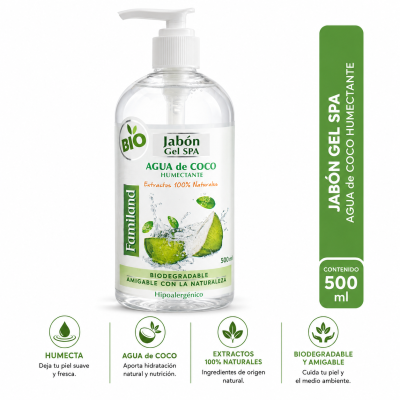 Jabón Para Manos Coco Familand 500 ml