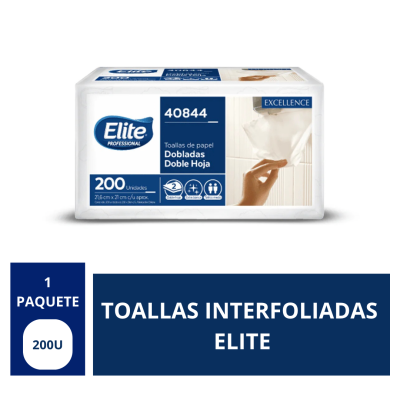 Toallas de Papel Interfoliadas Elite 200 unidades
