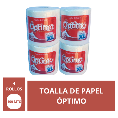 Toalla de papel Optimo 4 rollos 100 metros