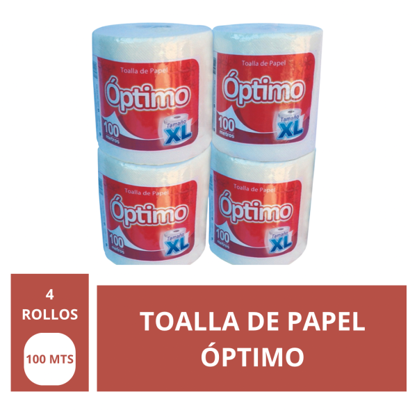 Toalla de papel Optimo 4 rollos 100 metros