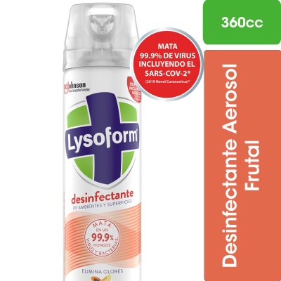Aerosol Desinfectante Frutal Lysoform, 360cm3