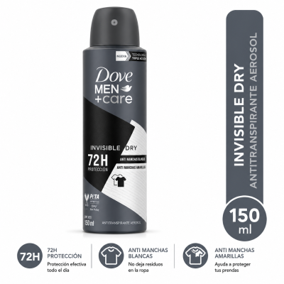 Desodorante Dove Men Spray Invisible Dry 150 ml