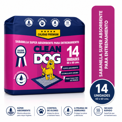 Sabanilla Dog Clean 14 UNIDADES