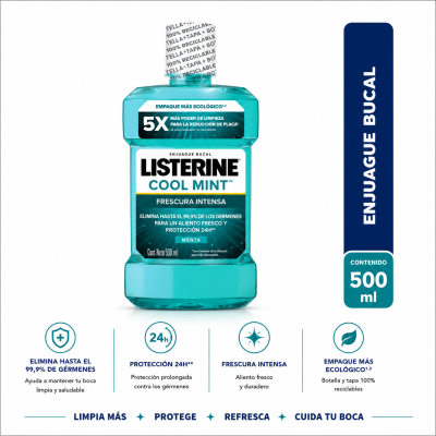 ENJUAGUE BUCAL LISTERINE COOL MINT 500 ML