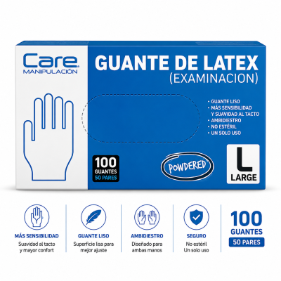 GUANTES DE LATEX TALLA L 50 PARES